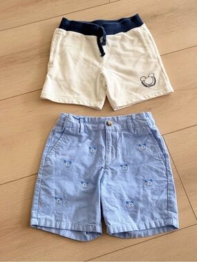JANIE AND JACK Lot of 2 Disney Shorts Boys Size 5 Mickey Mouse